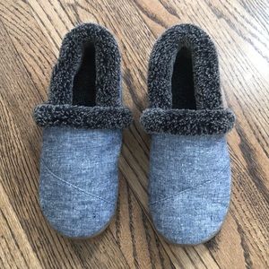 Toms Youth Unisex Slippers Denim Chambray New